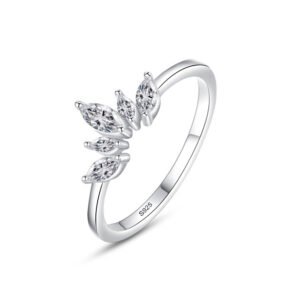 S925 Silver Crown Sparkle Diamond Ring Women's Elegant Luxury Micro-inlaid Cross-border Ring Instagram Internet Popular All-match Hand Jewelry