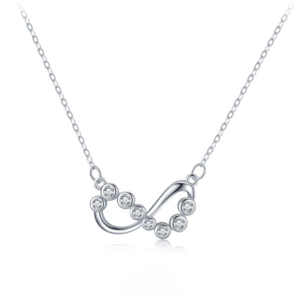 Niche design 925 sterling silver unlimited love diamond necklace female European and American ins Internet celebrity cold style pendant clavicle chain