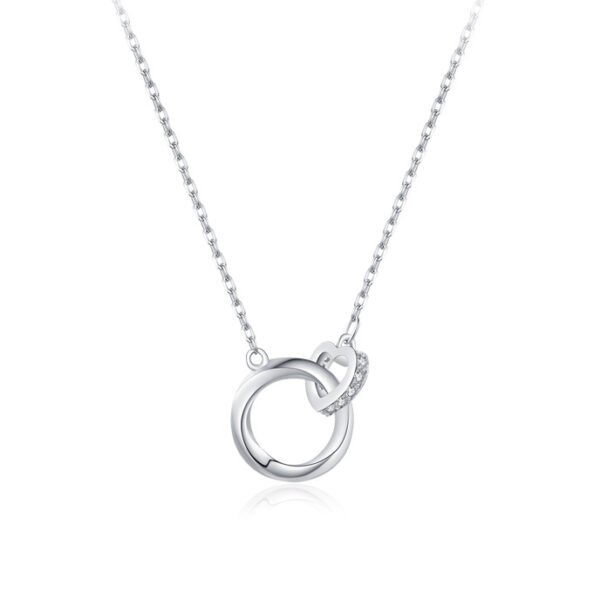 s925 sterling silver love lock micro-inlaid necklace female cross-border hot selling light luxury niche cross necklace jewelry batch
