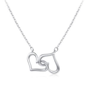 s925 sterling silver hollow heart pendant necklace female niche design simple all-match chain set daily commuter clavicle chain