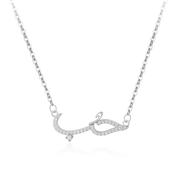 s925 Sterling Silver Necklace Women's Korean Style Simple Line Crocodile Full Diamond Pendant Clavicle Chain Niche Design Animal Necklace Chain