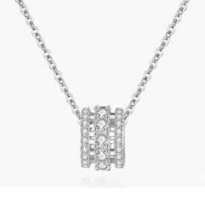 s925 Sterling Silver Small Waist Necklace Women's European and American Fashion Micro Diamond Clavicle Chain Niche Design Internet Celebrant Pendant Neckchain
