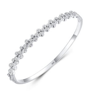 Simple Design S925 Sterling Silver Bubble Bracelet Women's European and American Fashion High-end Geometric Diamond Cross-border Bracelet Bracelet