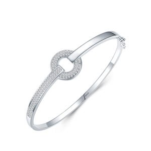 S925 silver bracelet Women's European and American cross-border high-grade round diamond bracelet ins niche design jewelry wholesale