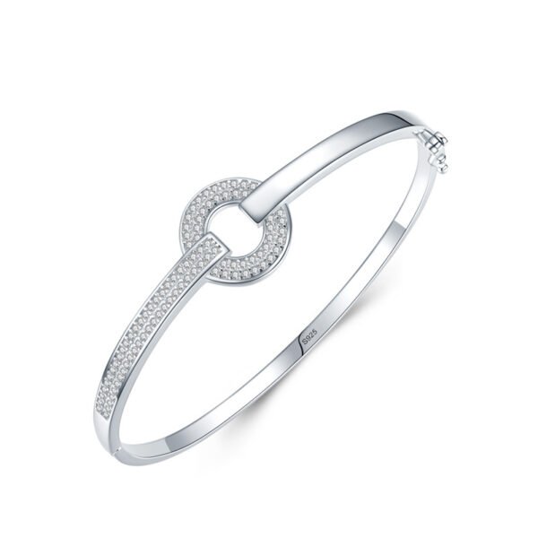 S925 silver bracelet Women's European and American cross-border high-grade round diamond bracelet ins niche design jewelry wholesale