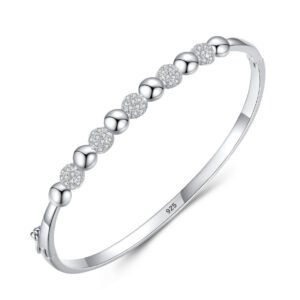 S925 Sterling Silver Bracelet Women's Cross-border Simple Design All-match Micro-inlaid Bracelet European and American Light Luxury High-end Fashion Bracelet