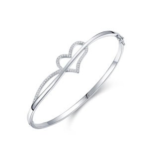S925 Sterling Silver Love Bracelet Women's Korean-style Simple Fresh Hollow Diamond-encrusted Bracelet Hand Jewelry Valentine's Day Gift
