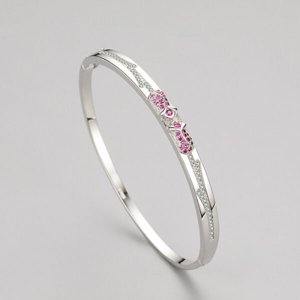 S925 Sterling Silver Rose Bracelet Women's European and American Cross-border Light Luxury Flower Bracelet Elegant Style All-match Valentine's Day Gift - Image 3