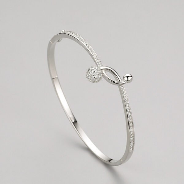 S925 Sterling Silver Cross Bracelet Women's European and American Diamond-encrusted Fashion Ins Bracelet Sweet High-grade Electroplated Platinum Handpiece - Image 3