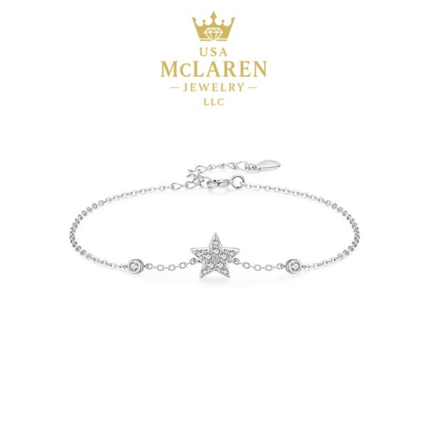 Sweetheart Charm Bracelet in S925 Sterling Silver – Hearts, Stars & Butterflies - Image 4