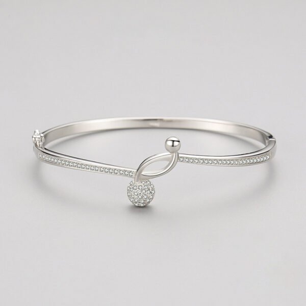 S925 Sterling Silver Cross Bracelet Women's European and American Diamond-encrusted Fashion Ins Bracelet Sweet High-grade Electroplated Platinum Handpiece - Image 4