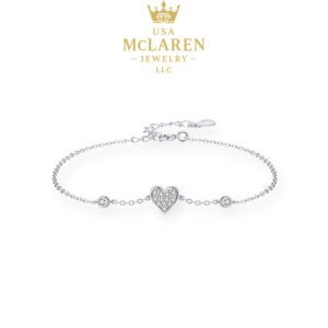 Sweetheart Charm Bracelet in S925 Sterling Silver – Hearts, Stars & Butterflies