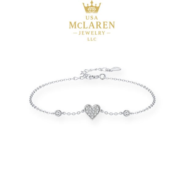Sweetheart Charm Bracelet in S925 Sterling Silver – Hearts, Stars & Butterflies