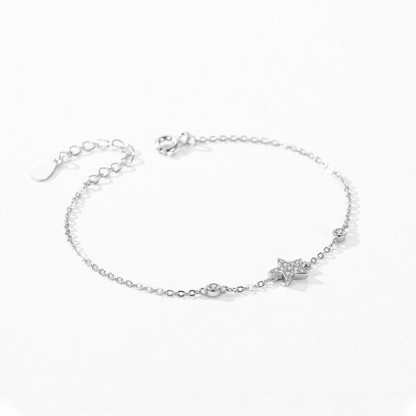 Sweetheart Charm Bracelet in S925 Sterling Silver – Hearts, Stars & Butterflies - Image 6