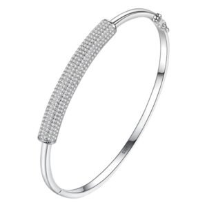 s925 Sterling Silver Bracelet Women's Korean-style Light Luxury High-end Slub Diamond-encrusted Bracelet Cross-border Hot-selling Bracelet Jewelry