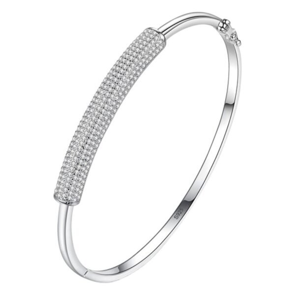 s925 Sterling Silver Bracelet Women's Korean-style Light Luxury High-end Slub Diamond-encrusted Bracelet Cross-border Hot-selling Bracelet Jewelry