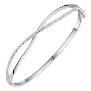 s925 sterling silver bracelet women's Japanese and Korean fashion Cross diamond opening bracelet temperament Joker hand jewelry a generation of hair