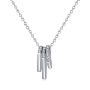s925 Sterling Silver Necklace Women's European and American ins Fashion Internet Celebrity Geometric Pendant Clavicle Chain Summer New Cross-border Necklace
