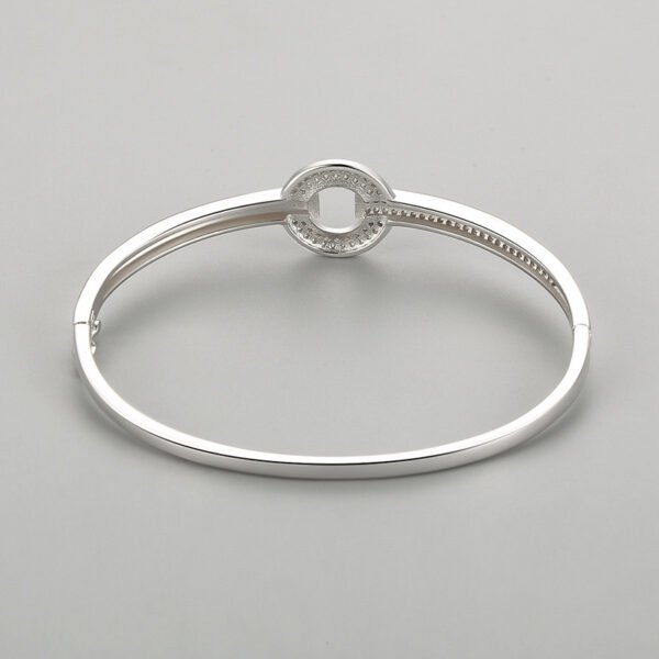 S925 silver bracelet Women's European and American cross-border high-grade round diamond bracelet ins niche design jewelry wholesale - Image 4
